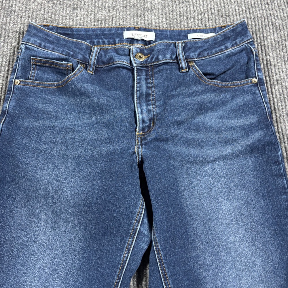 Ellen Tracy Serene Jeans Women 12 Blue Skinny Mid Rise Stretch Denim